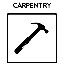 Carpentry Icon With Text