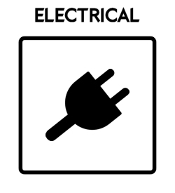 Electrical Icon With Text