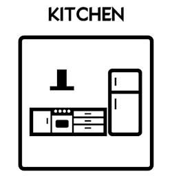 Kitchen Icon With Text